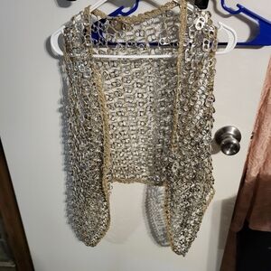 WOMANS WALLESKA RARE SODA TAB HANDMADE VEST SZ OS